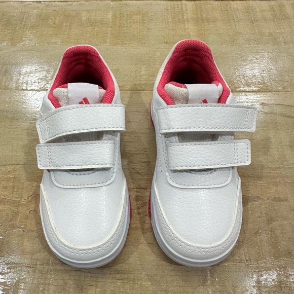 Adidas Tensaur sport 2.0 pink 3 stripe toddler girls tennis shoes Velcro running - Picture 6 of 13